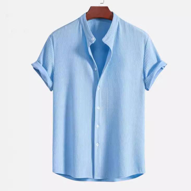 Short Sleeve Loose Shirt Top Summer Mens Clothing - globaltradeleader