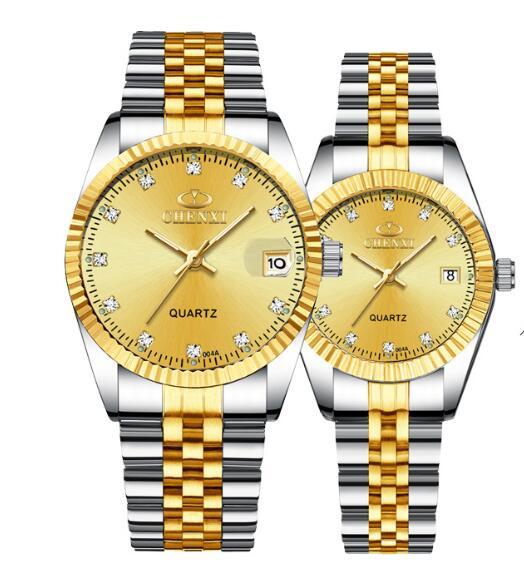 Golden couple watch men - globaltradeleader