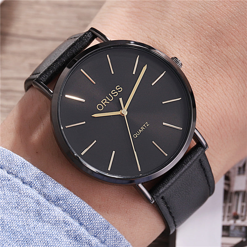 Men's Light Luxury Ultra-thin Belt Watch - globaltradeleader