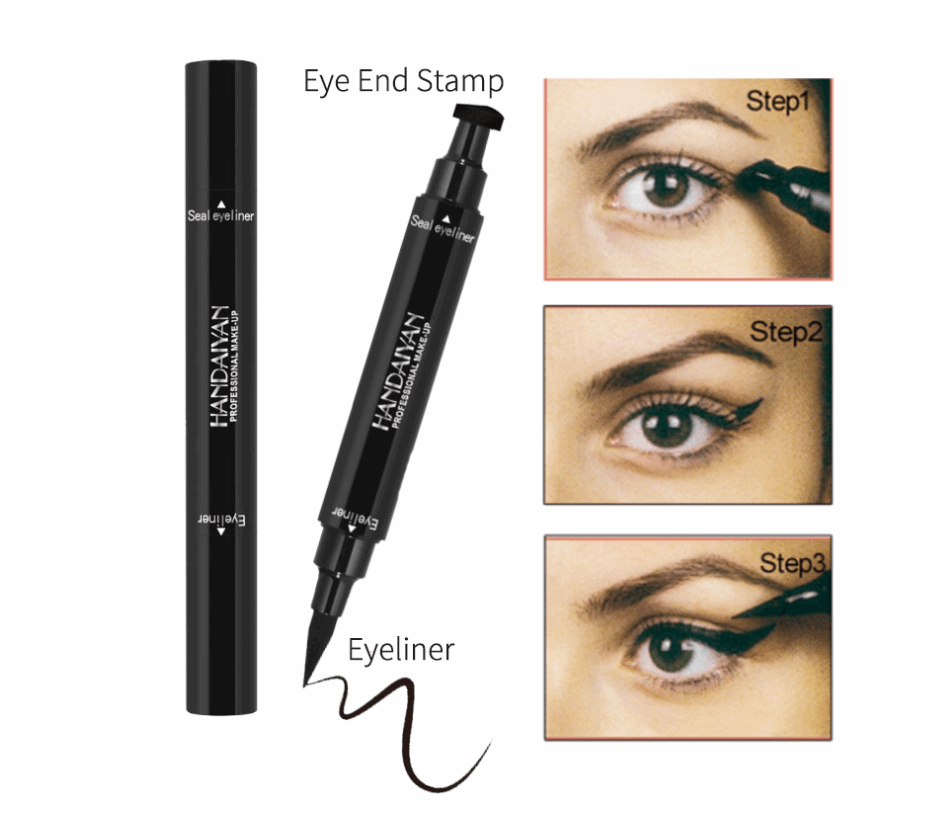 Double-headed seal eyeliner Triangle seal eyeliner 2-in-1
