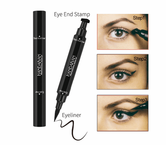 Double-headed seal eyeliner Triangle seal eyeliner 2-in-1