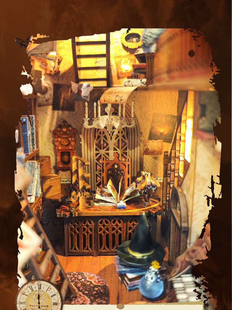 Whale Air Diy Cottage Magic World 3d Stereo Hand-assembled Book Stand Desktop Model Toy For Holiday Gift - globaltradeleader