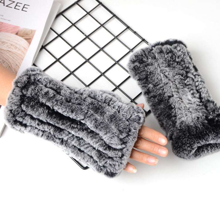 Autumn And Winter Warm Thickening Female Student Writing Knitted Gloves - globaltradeleader