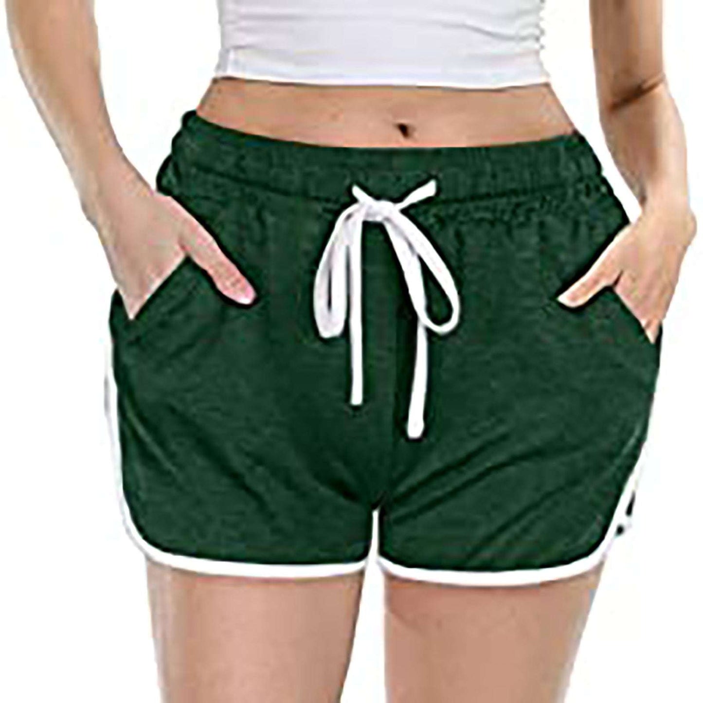 Women's Casual Solid Color Tether Shorts - globaltradeleader