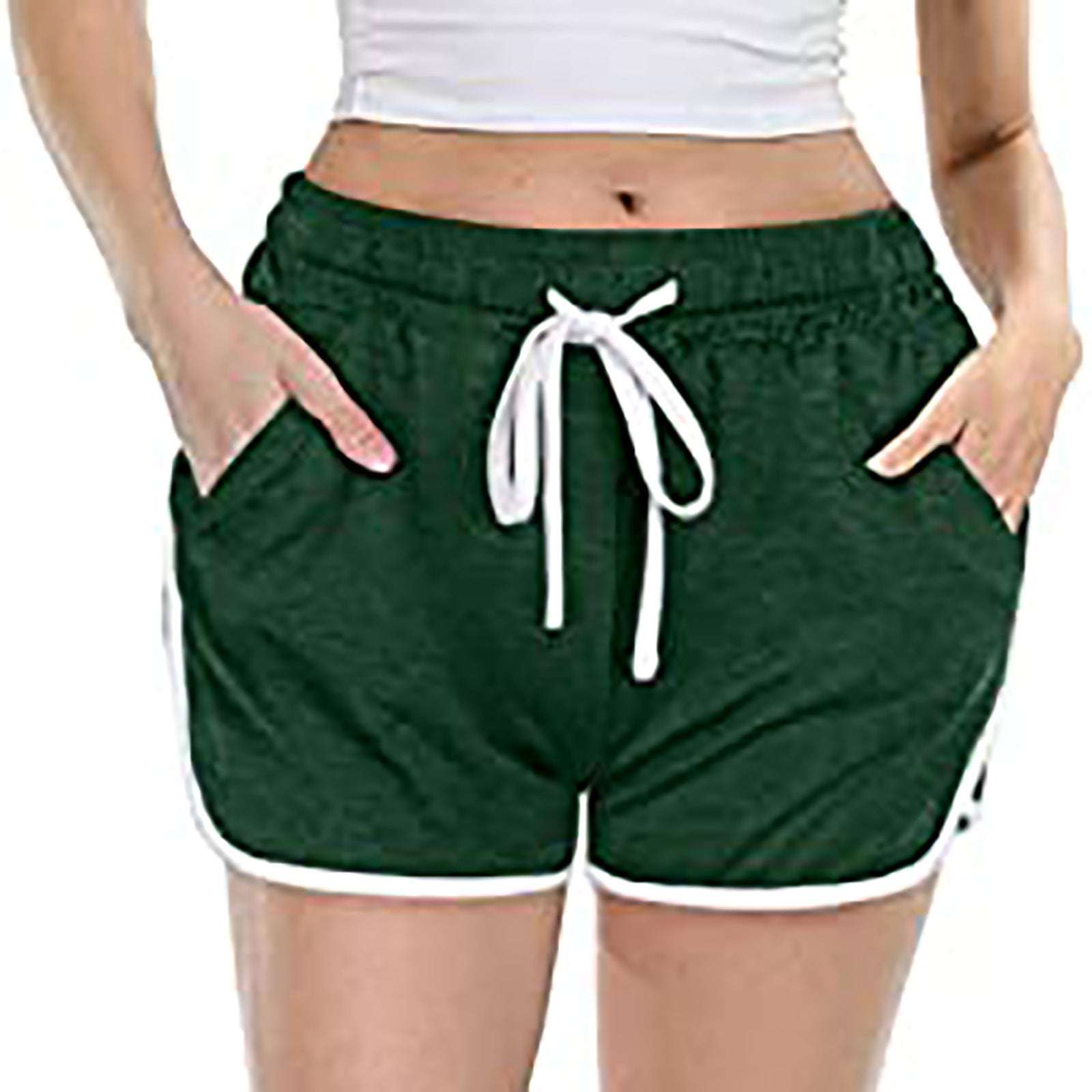 Women's Casual Solid Color Tether Shorts - globaltradeleader