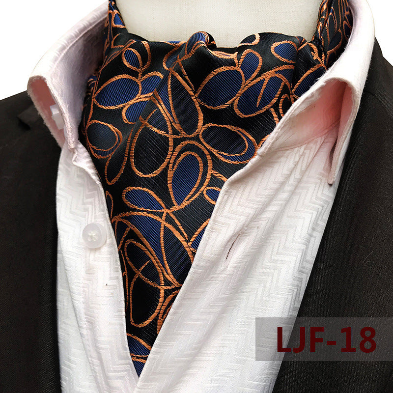 Men's Scarf Jacquard Polyester Fashionable And Warm