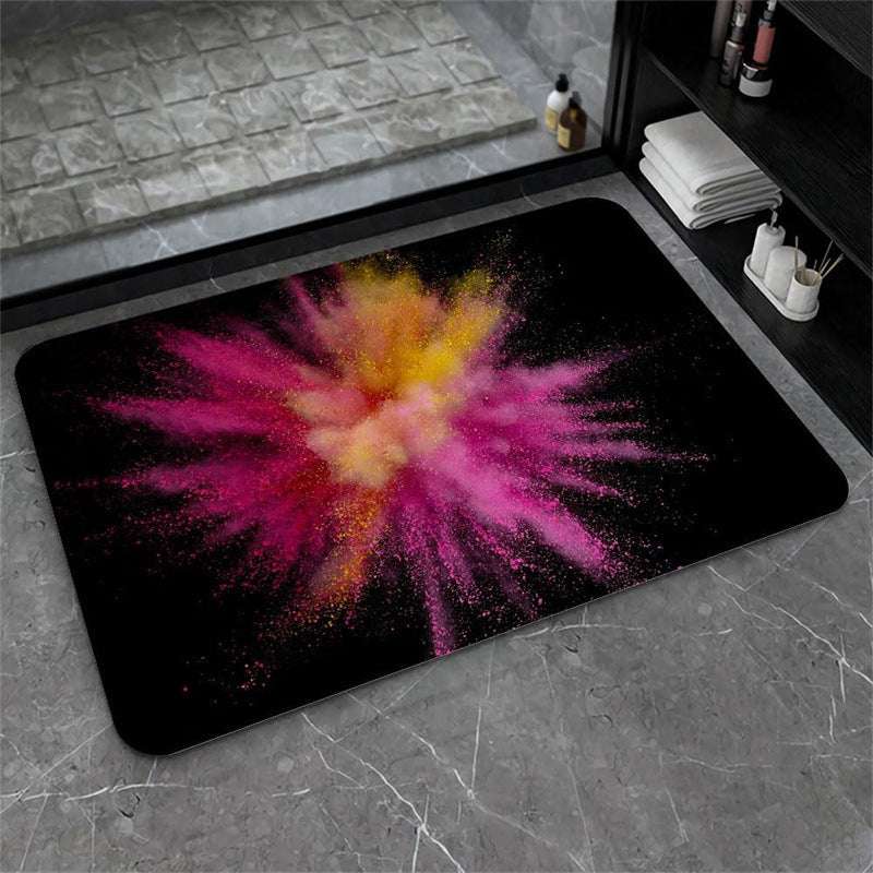 Nordic Light Luxury Marbling Diatom Ooze Absorbent Non-slip Floor Mat Toilet Door Quick-drying Feet - globaltradeleader