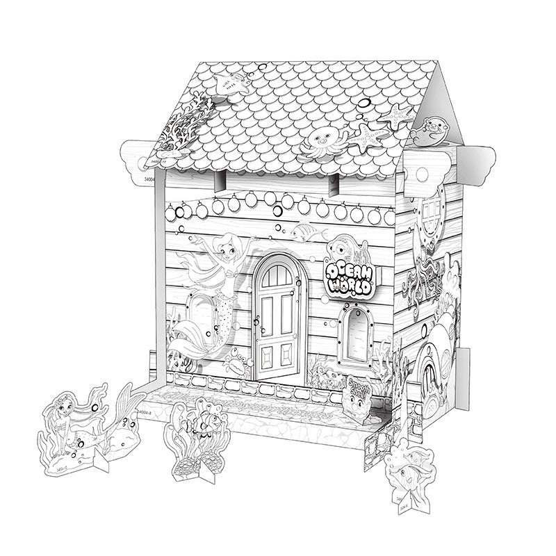 3D Puzzle Model Painting Graffiti House