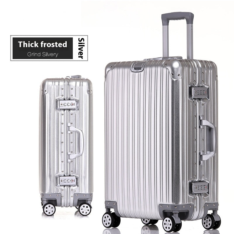 Aluminum Magnesium Luggage Password Trolley Case - globaltradeleader