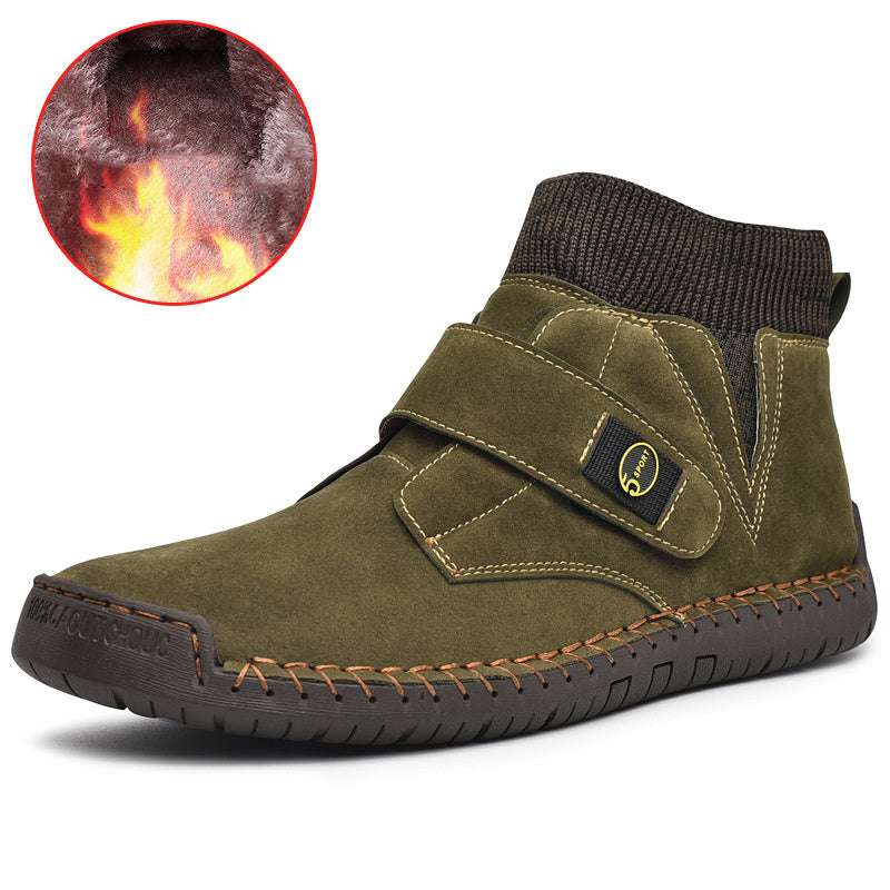 Velcro Shoes Men Ankle Boots Winter Sock Trainer Boots High Quality - globaltradeleader