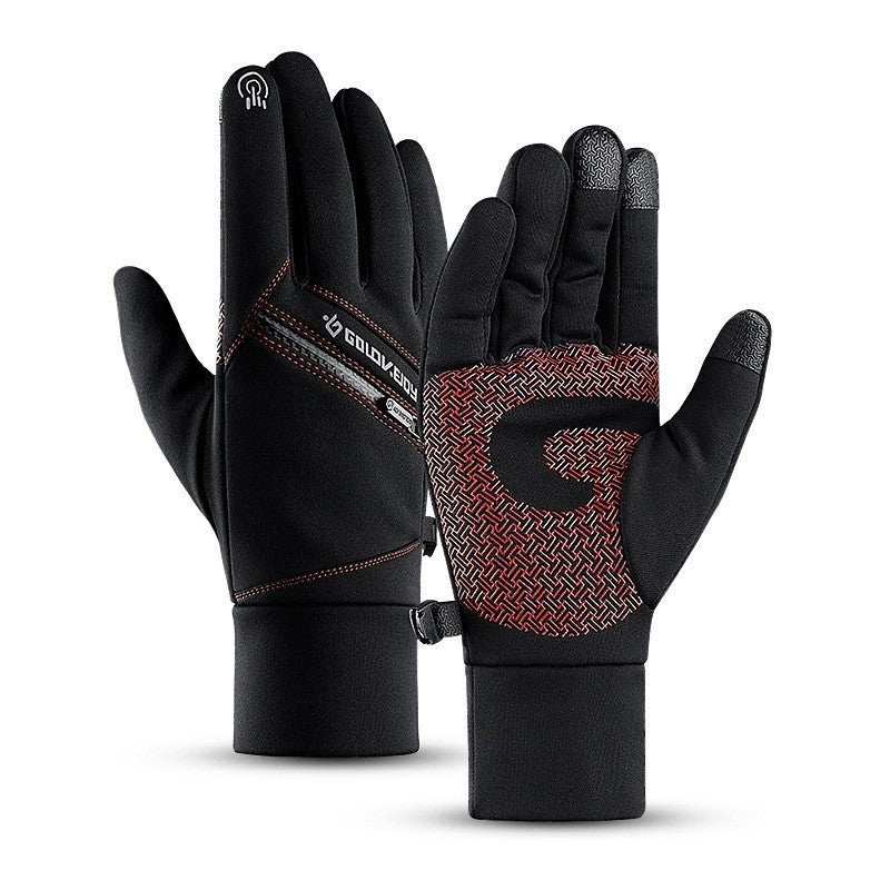 Winter Outdoor Riding Touch Screen Gloves Plus Velvet Zipper - globaltradeleader