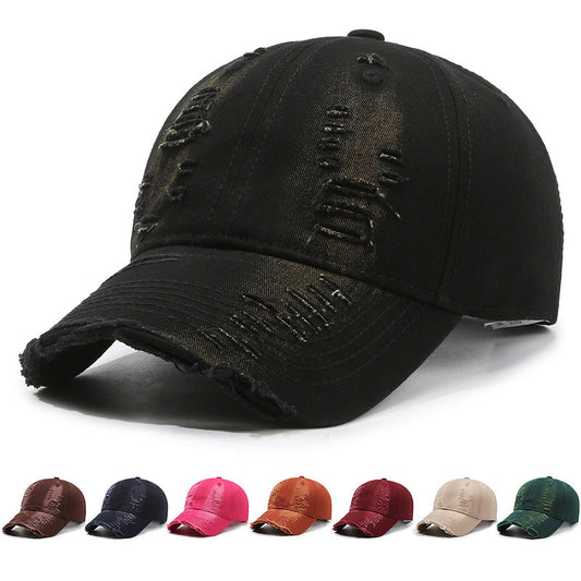 Street Hole Vintage Baseball Cap Men Do The Old Cowboy Washed - globaltradeleader