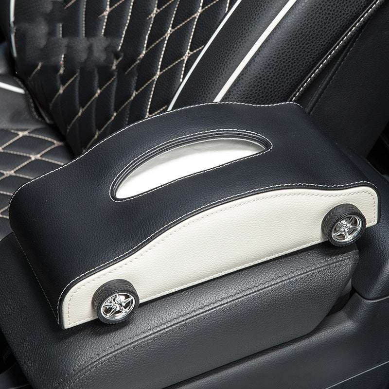 Car Tissue Box Car Interior Supplies Multifunctional Creative Temporary Stop Sign