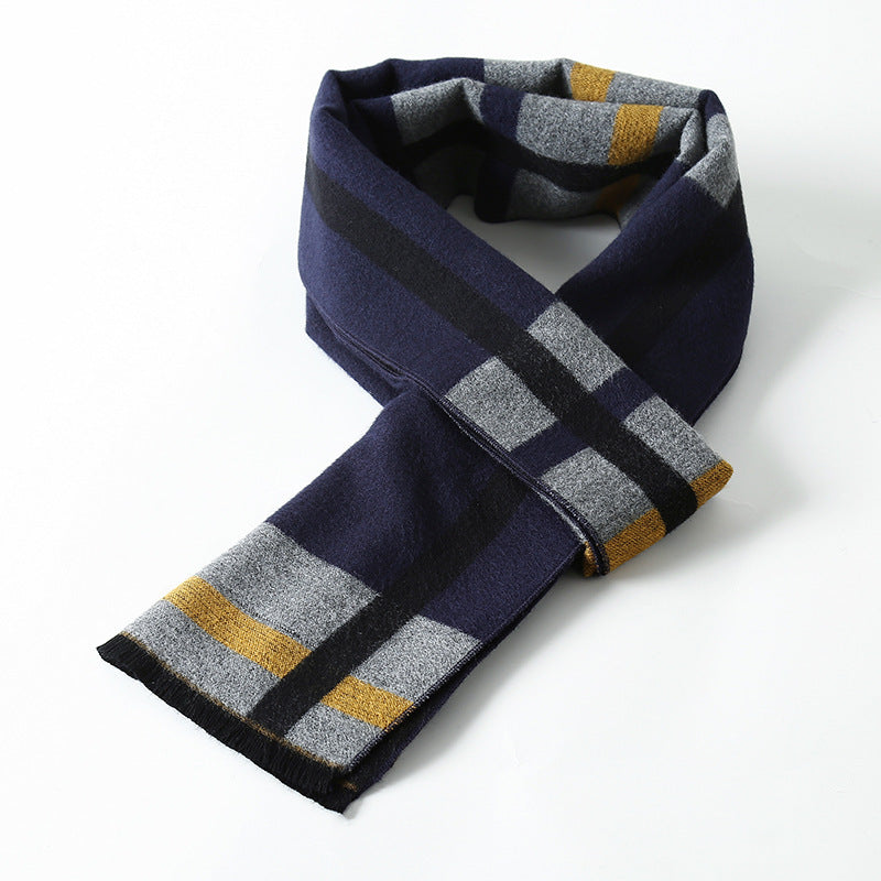 Simple Plaid Warm Keeping Artificial Cashmere Scarf - globaltradeleader