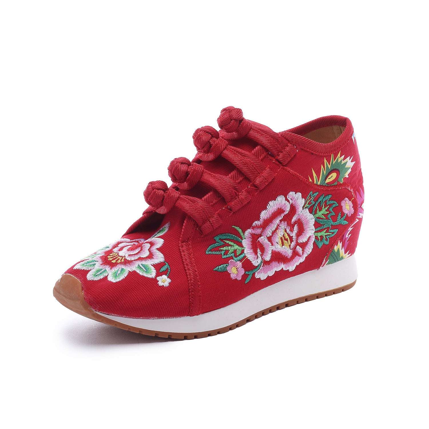 Buckle embroidered shoes ethnic casual shoes