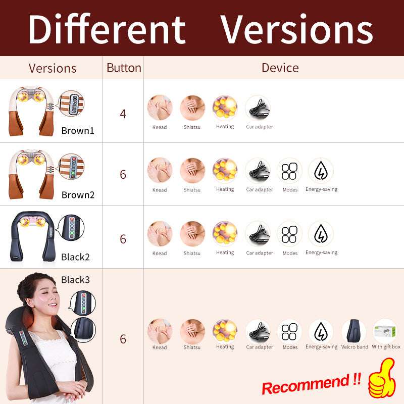 Massage Shawl Car Six-button Shoulder And Neck Massager