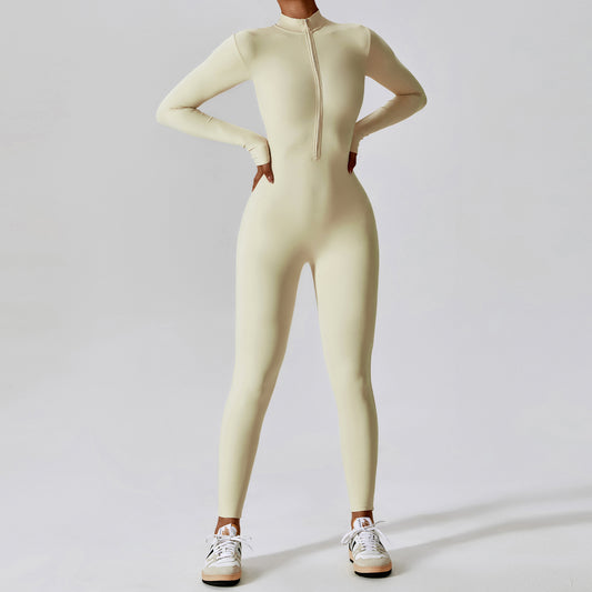 Women's Long-sleeve Zipper Yoga Sports Jumpsuit - globaltradeleader