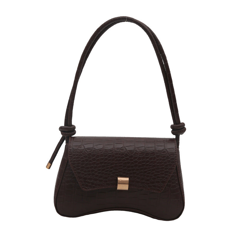 Trendy Retro Lock Simple Underarm Small Square Shoulder Bag - globaltradeleader