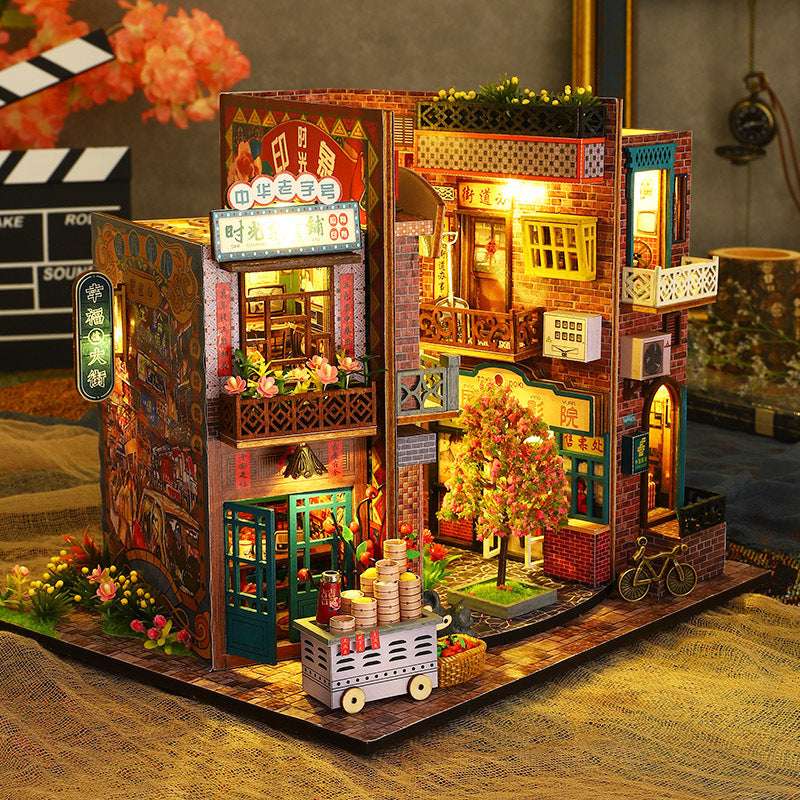 Diy Cottage Era Mark Hand-assembled 3D Puzzle Model Miniature House Model Ornaments