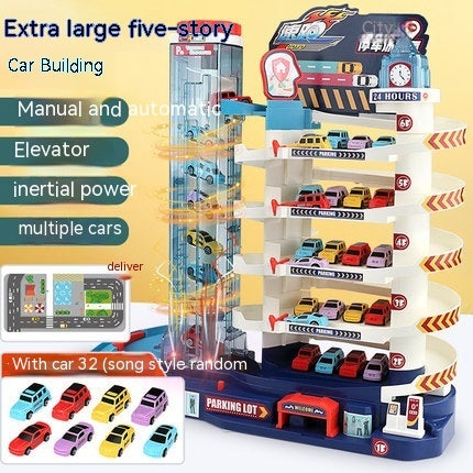 Children's Rail Car Building Toy Multi-storey Parking Lot - globaltradeleader