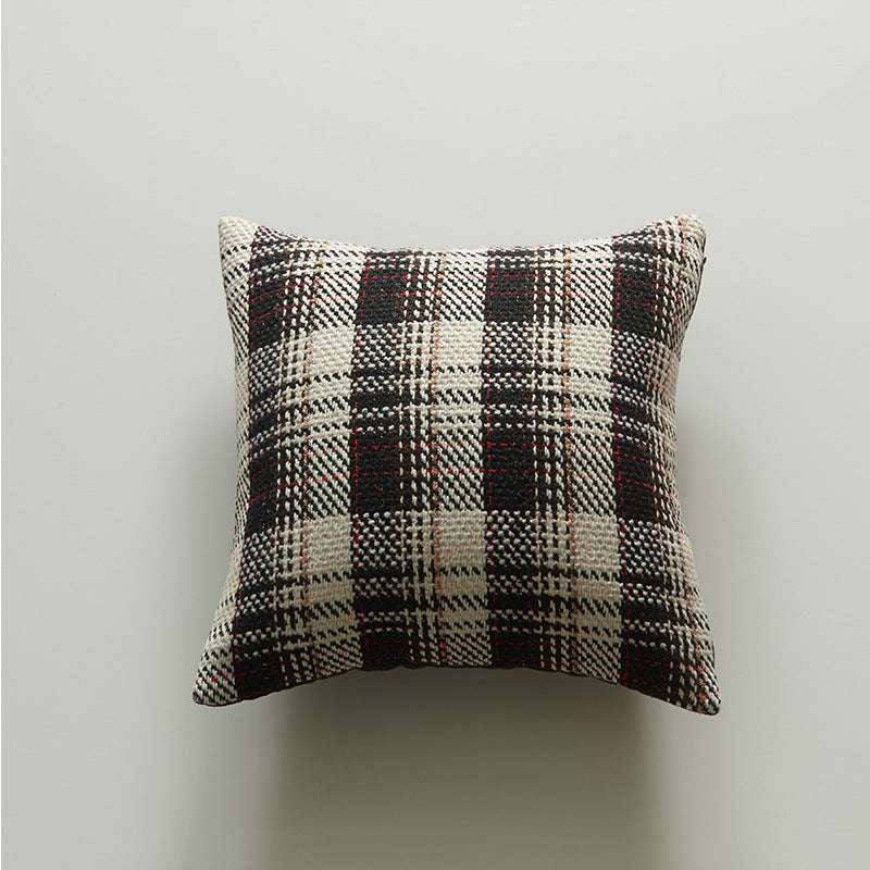 Home Fashion Christmas Wool Plaid Pillowcase
