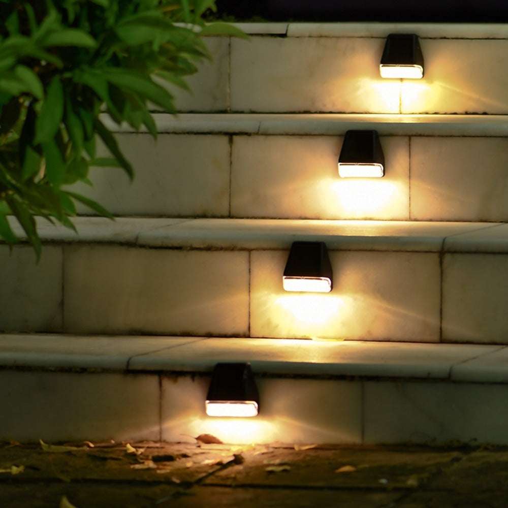 Solar Outdoor Rainproof Courtyard Garden Decoration Stairs Step Light Fence Fence LED Wall Lamp - globaltradeleader
