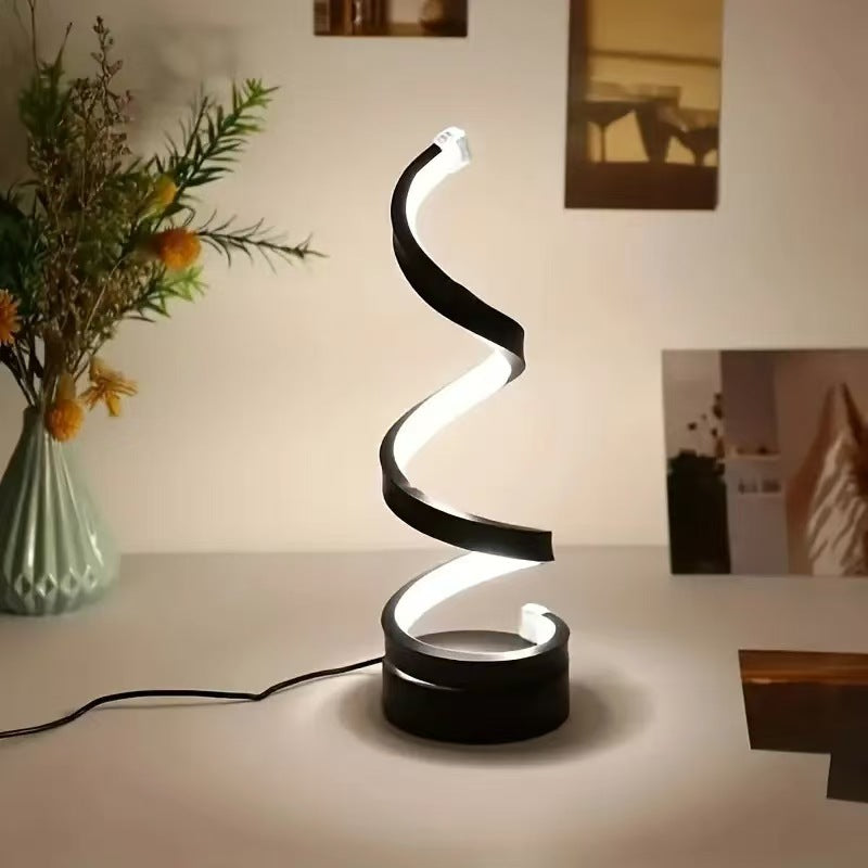 USB Powered Spiral Desk Lamp Simple And Adjustable LED Desk Lamp - globaltradeleader