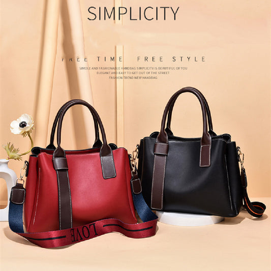 Soft Leather Large Capacity Women's Handbag Fashion Trendy One-shoulder Crossbody Bag - globaltradeleader