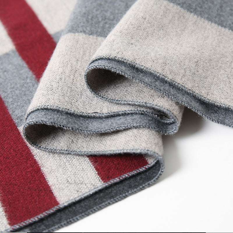 Simple Plaid Warm Keeping Artificial Cashmere Scarf - globaltradeleader