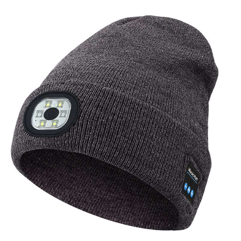 Removable And Washable Rechargeable LED Luminous Lighting Knitted Hat - globaltradeleader