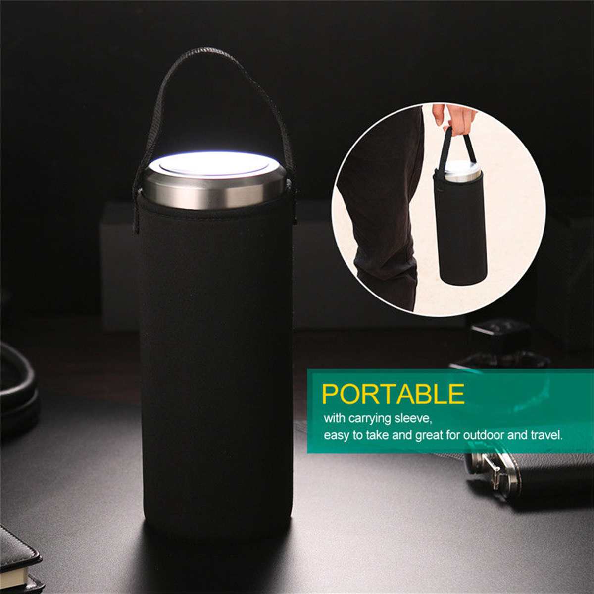 Waterproof portable travel mug