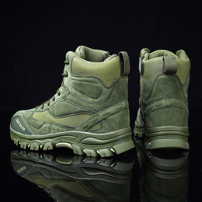 Men's Warm Snow Boots Cowhide Leather Military Shoes Men Waterproof Winter Boots - globaltradeleader