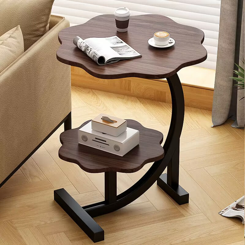 Small Coffee Table Home Living Room Table Floor Creative Double Layer Small Round Table - globaltradeleader