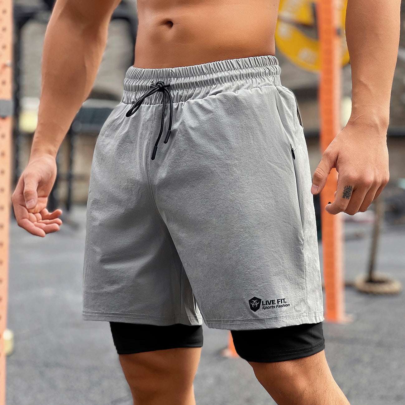 American Style Quick Drying Zippered Shorts For Men - globaltradeleader