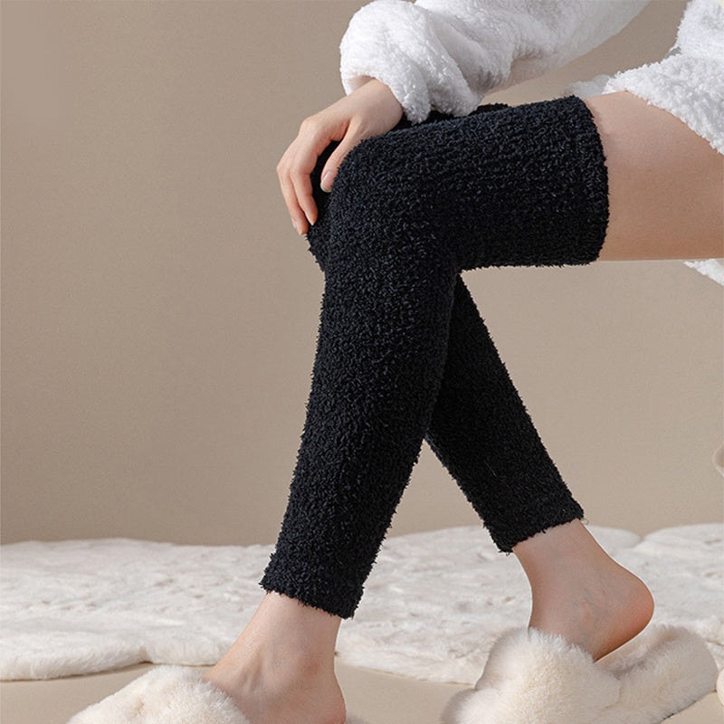 Winter Warm Plush Socks Women Dual-purpose Protection Heel And Knee Sock For Olds - globaltradeleader