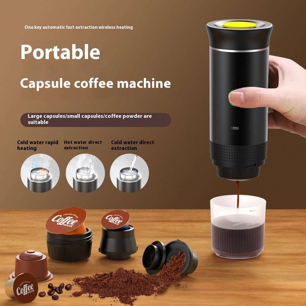 Electric Grinder Coffee Travel Handy 3 In1 Espresso Portable Coffee Espresso Maker Machine Cafe Portable Capsule Coffee Machine Kitchen Gadgets - globaltradeleader