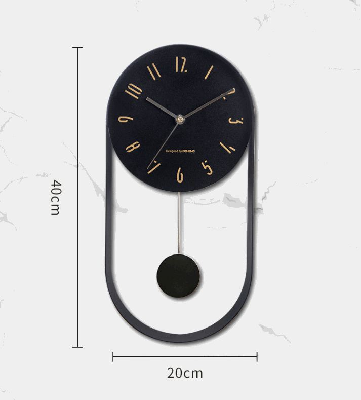 16 Inch Swing Living Room Wrought Iron Wall Clock