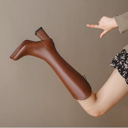 Elegant And Comfortable Long V Cut Women's Boots - globaltradeleader
