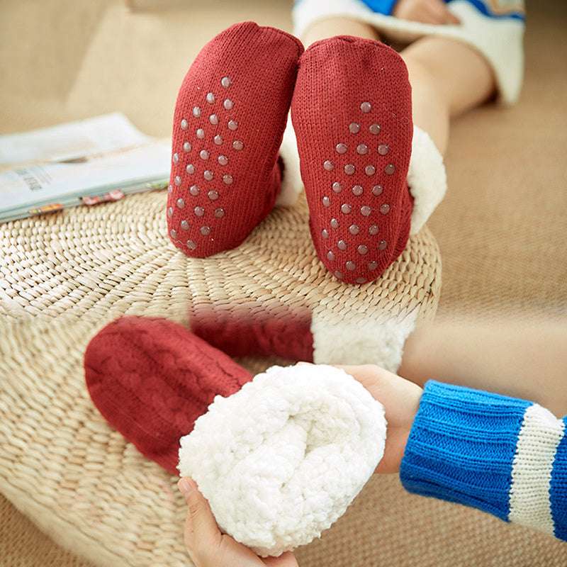 Winter Warm Knitted Plush Floor Socks Home Indoor Non-slip Carpet Socks For Men And Women - globaltradeleader