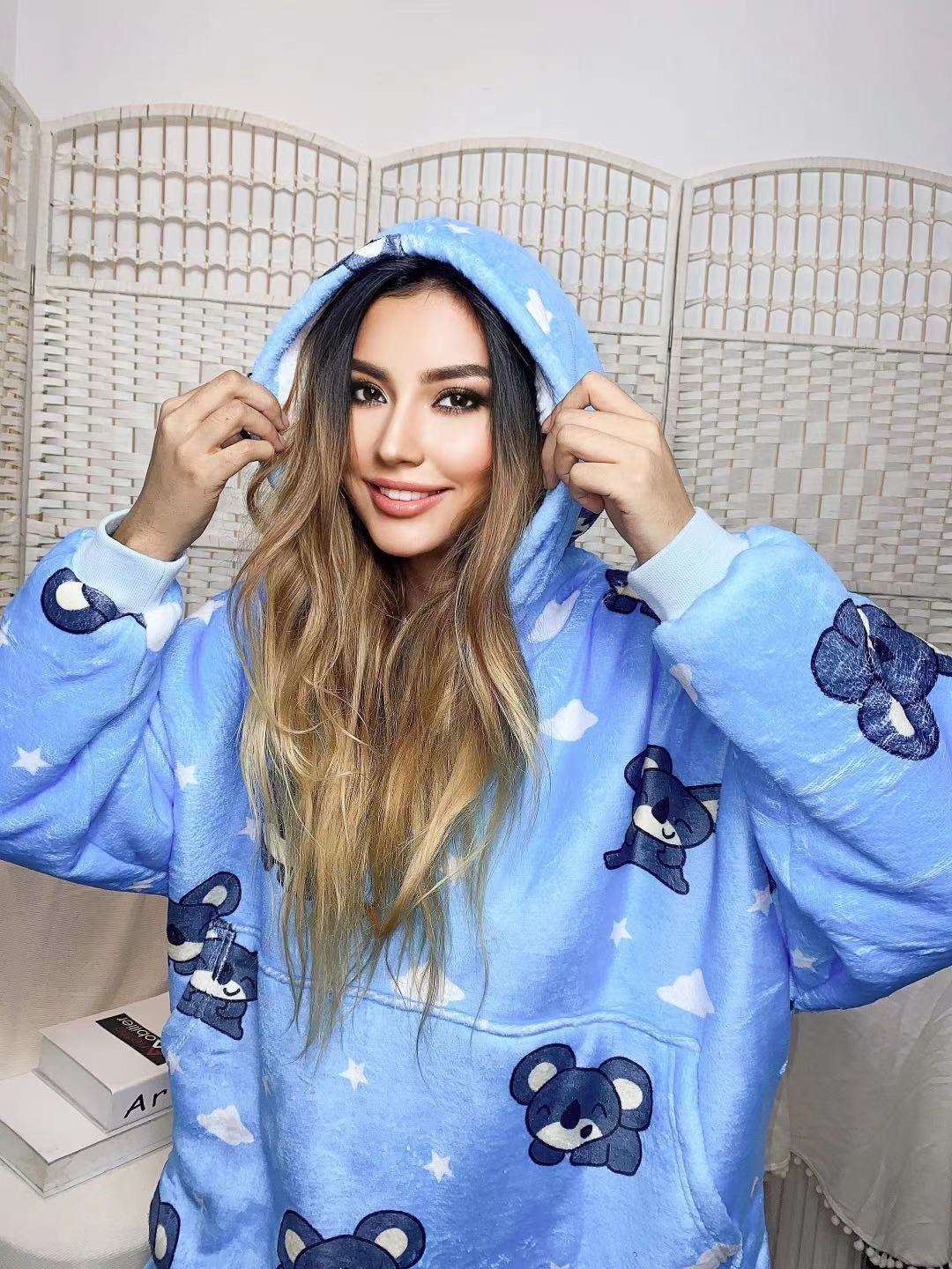 Leisure Home Lazy Blanket Plus Velvet Thick Free Size Blanket