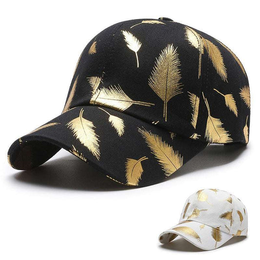 Bronzing Feather Peaked Cap Men's Outdoor Sports Sun-proof Hat Baseball Cap - globaltradeleader