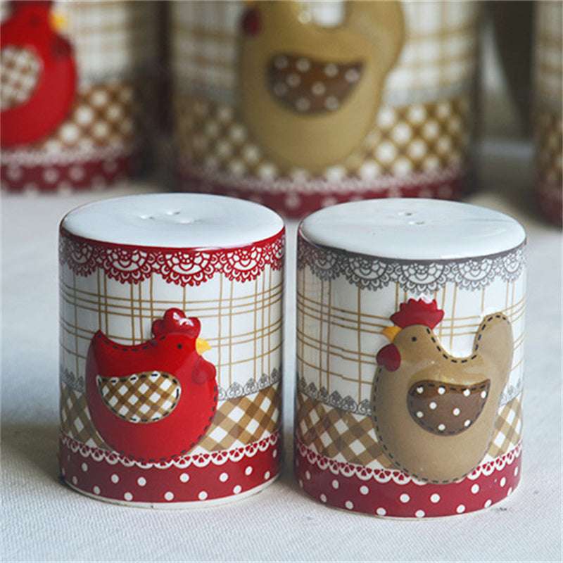 Chicken Shape Ceramic Tableware Christmas Day Decoration
