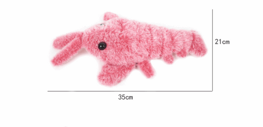 Electric Jumping Shrimp USB Charging Simulation Lobster Funny Cat Plush Toy