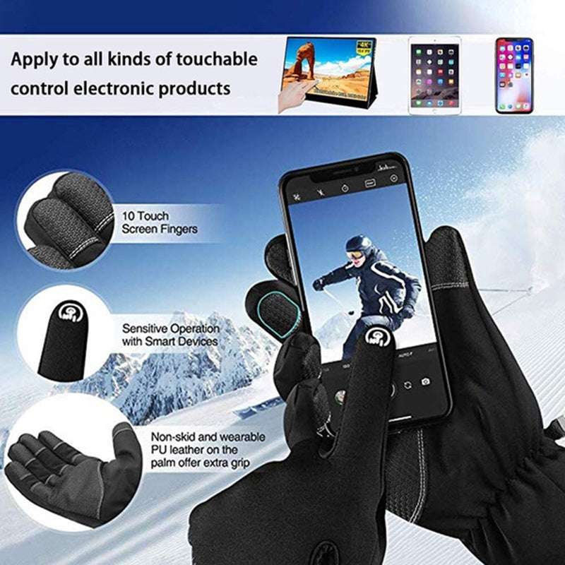 Winter Gloves Touchscreen Non-Slip Unisex Waterproof Windproof Warm Cycling Ski Sports Gloves Women Men - globaltradeleader