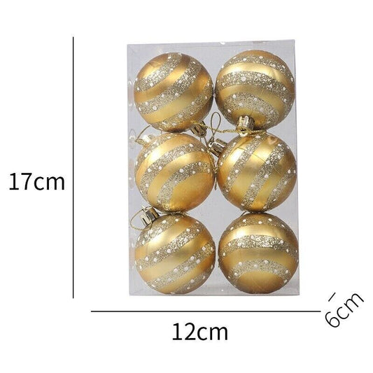 6cm Painted Christmas Ball Decoration Props Pendant Hand-painted