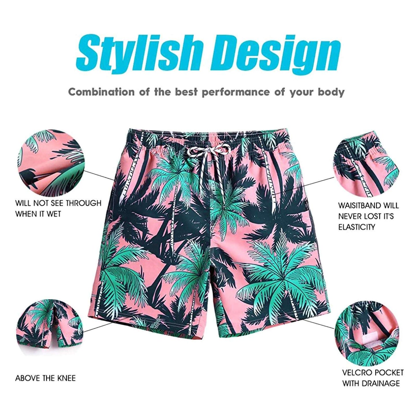 Men's Swimming Trunks Casual Beach Shorts - globaltradeleader