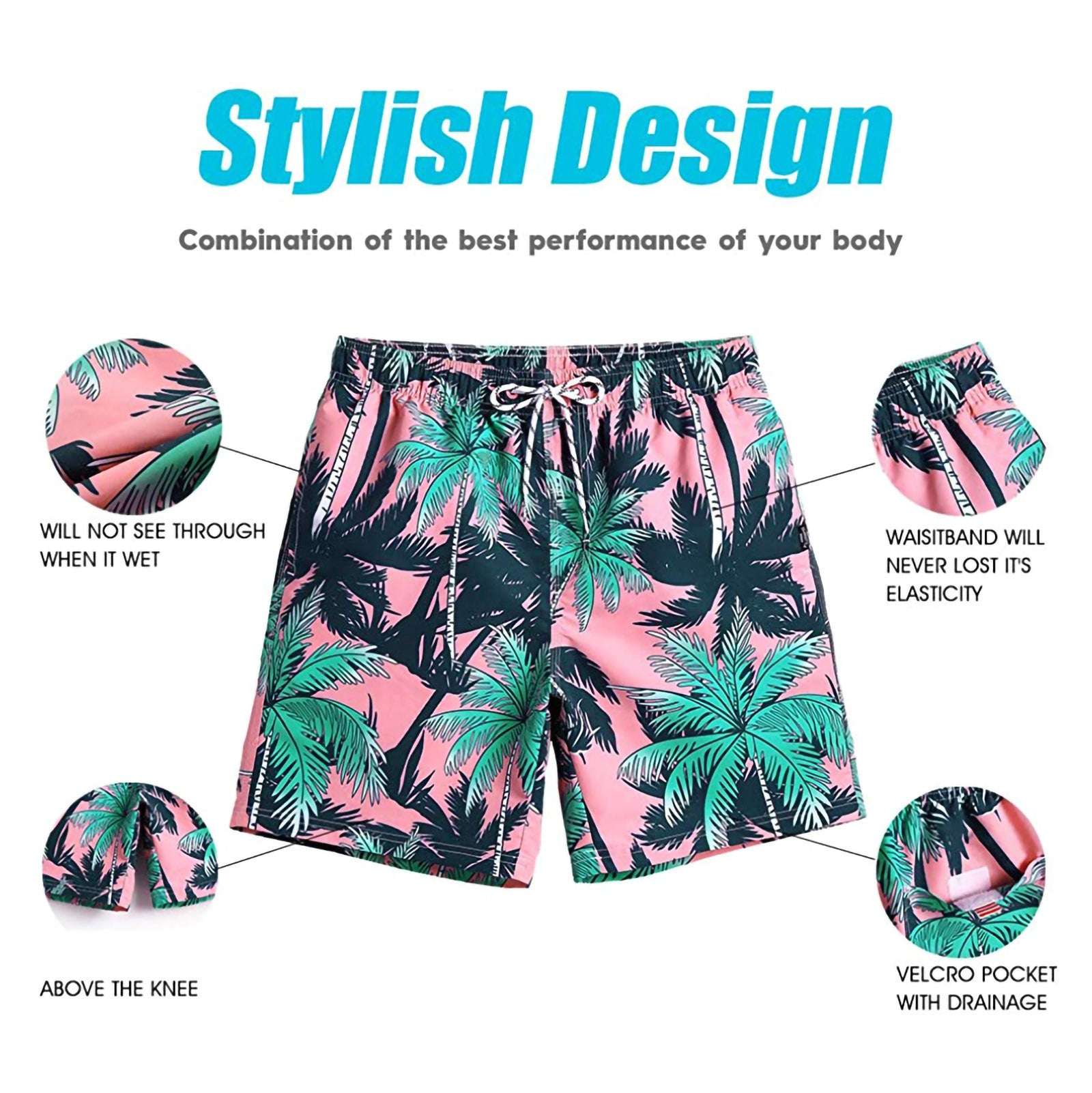 Men's Swimming Trunks Casual Beach Shorts - globaltradeleader