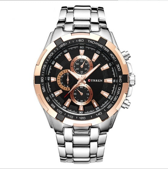 Men's Watch Business Steel Belt Quartz Watch - globaltradeleader