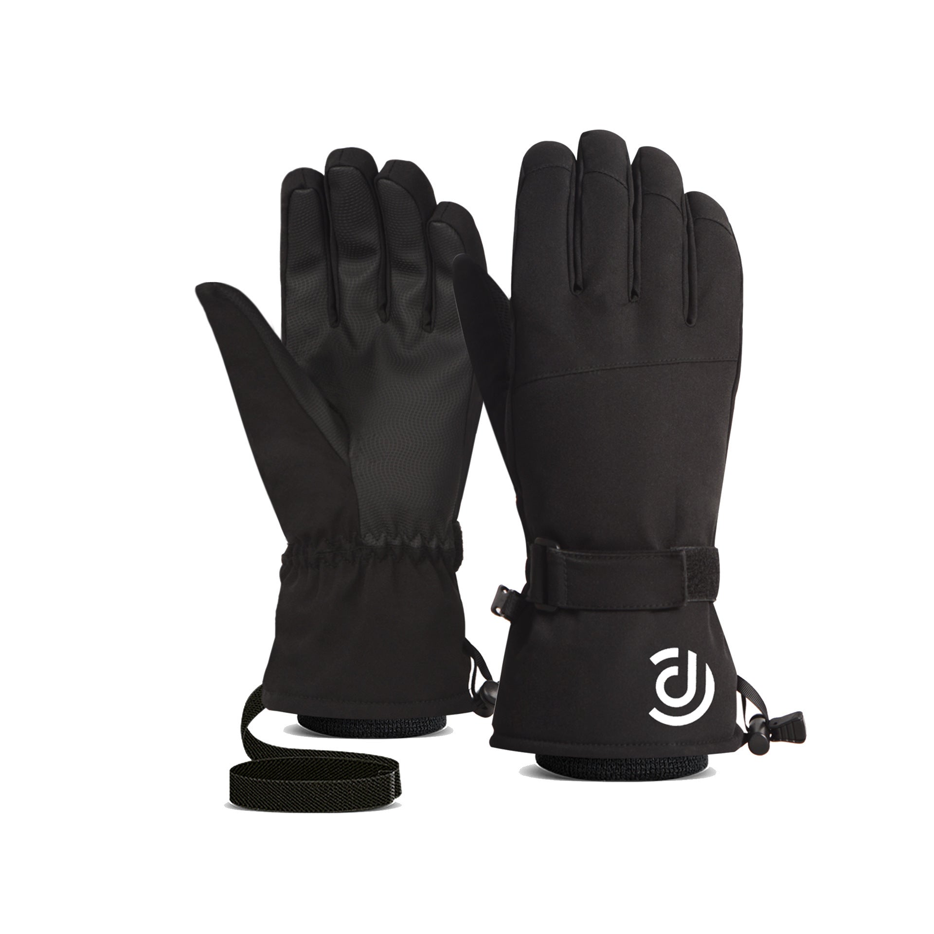 Ski Gloves Men And Women Winter White Warm Cycling Sports Touch Screen Five Fingers - globaltradeleader