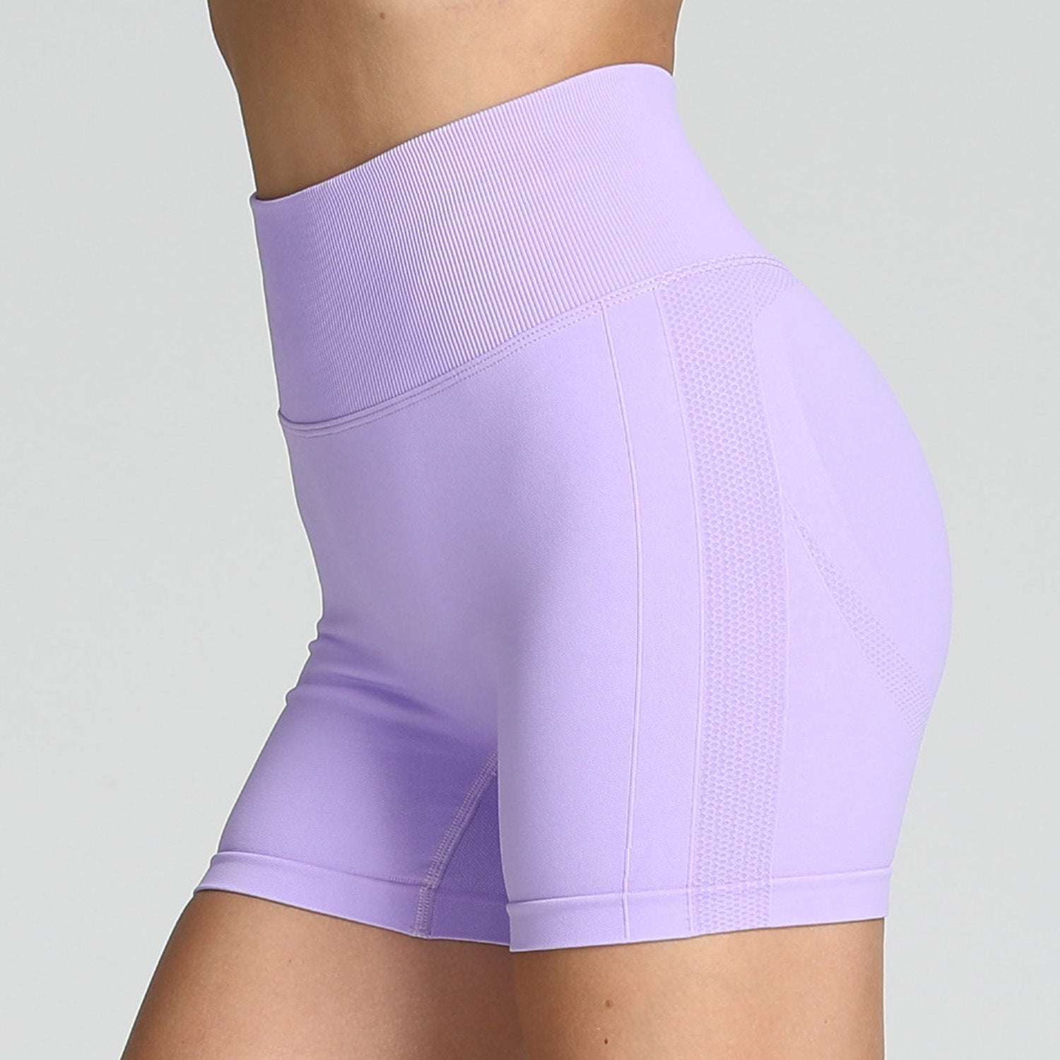 Seamless Yoga Shorts Women Solid Color High Waist Hip-lifting Fitness Pants Running Sweatpants - globaltradeleader